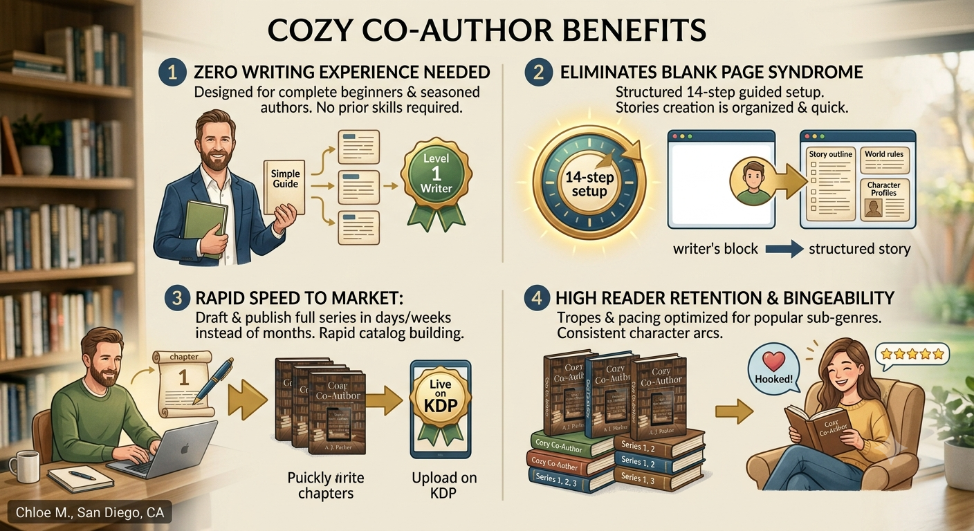 Cozy Co-Author Benefits Infographic